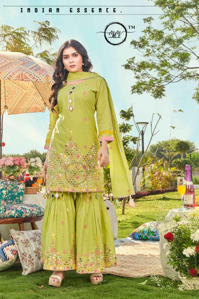 GREEN SHARARA SET